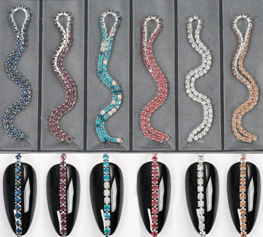 Rhinestone Nail Chains