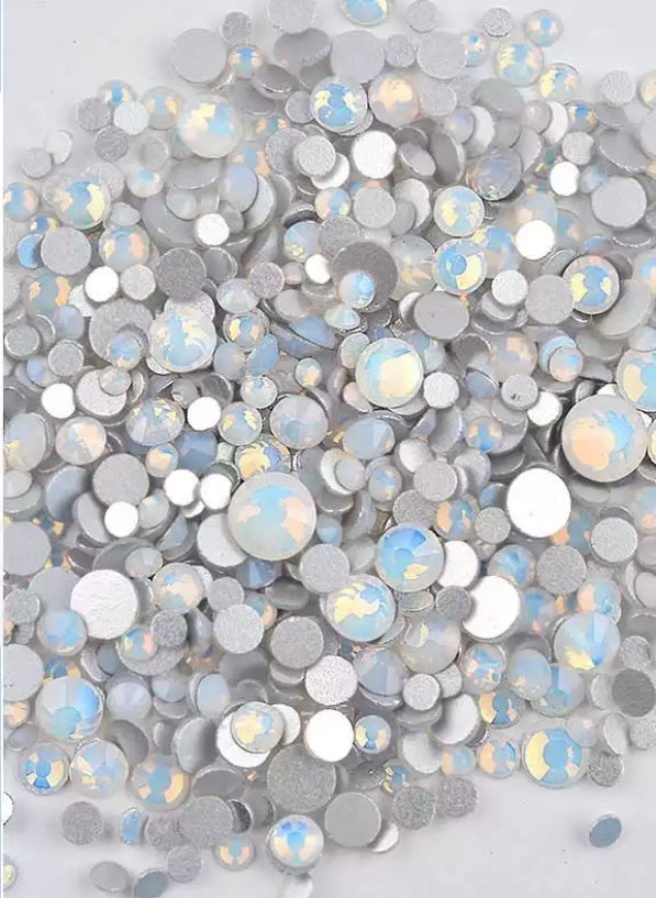 White Opal Rhinestones