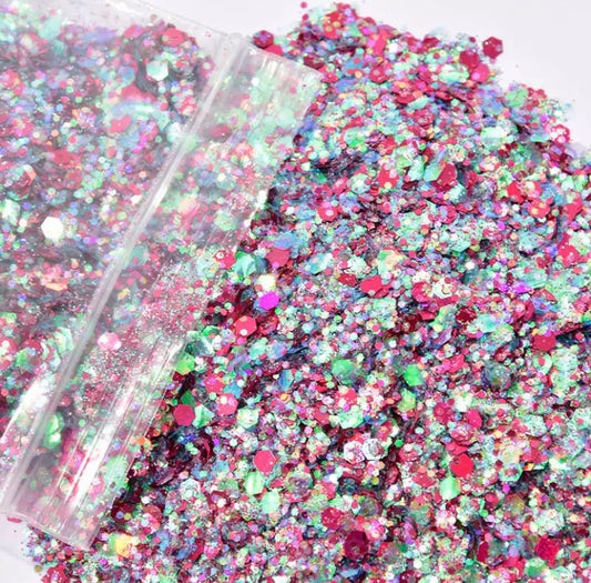 Raspberry Chunky Glitter (1 oz)