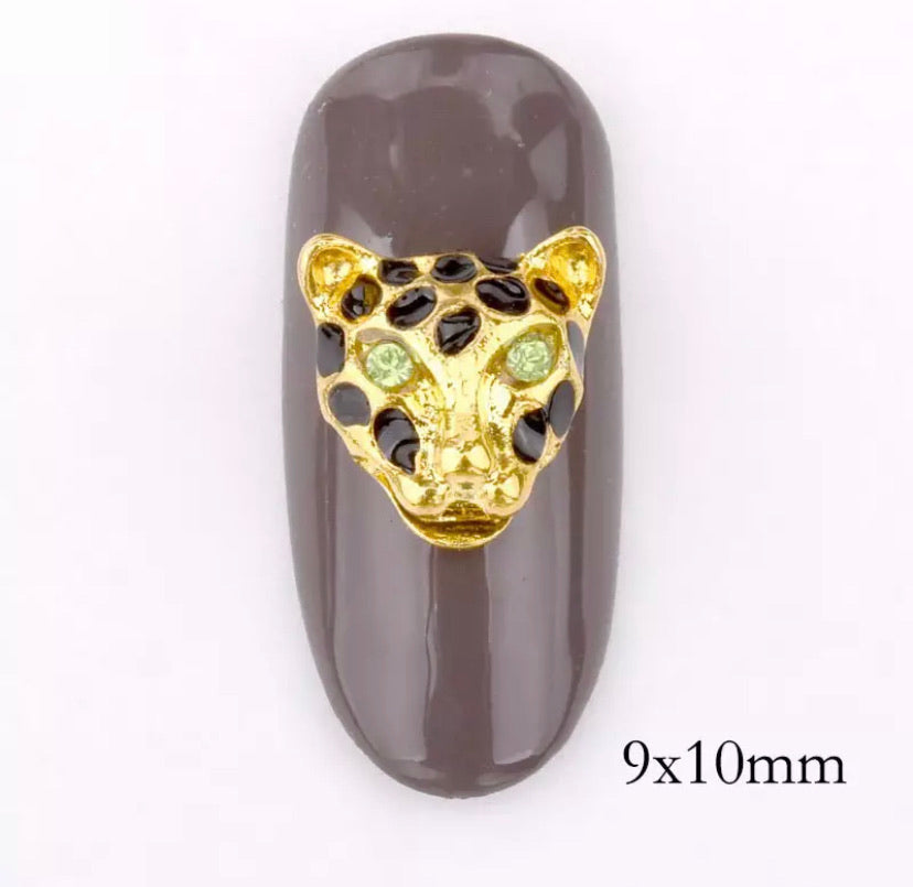 5 Piece Leopard Nail charm