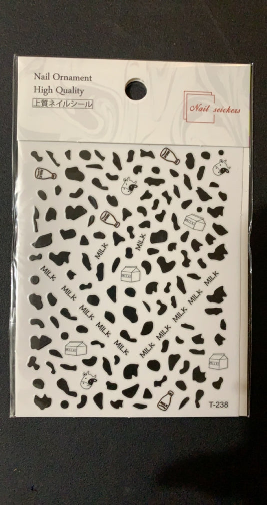 Cow Print Nail Stickers